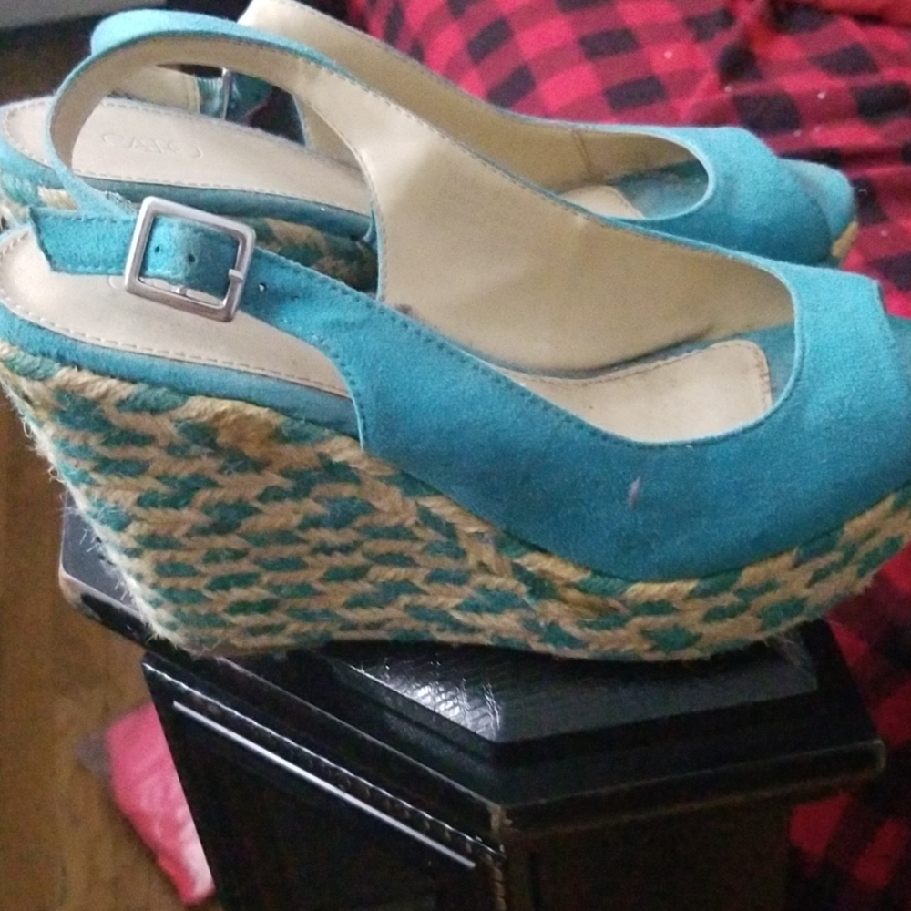 Open to wedge shoe